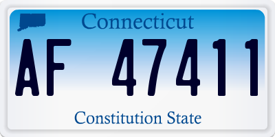 CT license plate AF47411