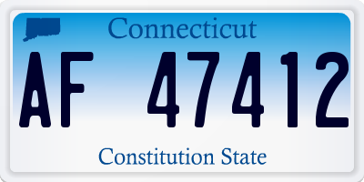 CT license plate AF47412