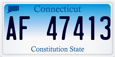 CT license plate AF47413
