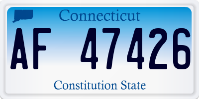 CT license plate AF47426