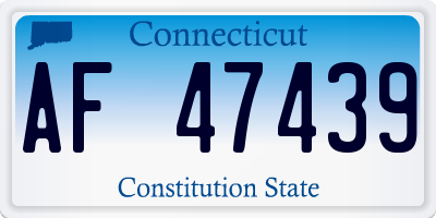 CT license plate AF47439