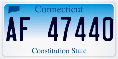 CT license plate AF47440