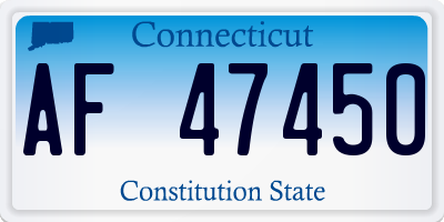 CT license plate AF47450