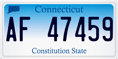 CT license plate AF47459