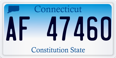 CT license plate AF47460