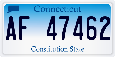 CT license plate AF47462