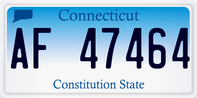 CT license plate AF47464