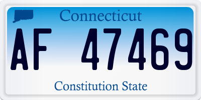 CT license plate AF47469