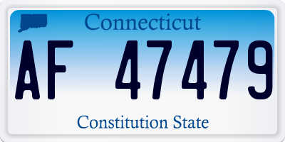 CT license plate AF47479