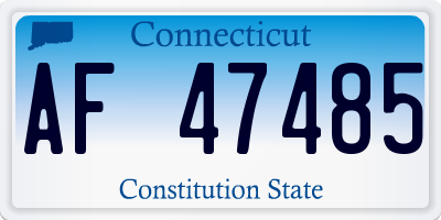 CT license plate AF47485