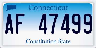 CT license plate AF47499
