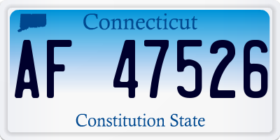 CT license plate AF47526