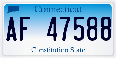 CT license plate AF47588