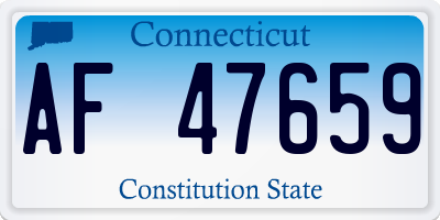 CT license plate AF47659