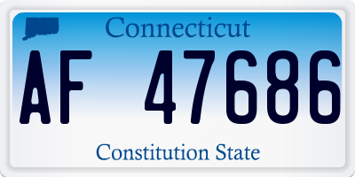 CT license plate AF47686