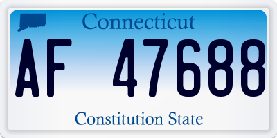 CT license plate AF47688