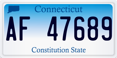 CT license plate AF47689