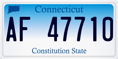 CT license plate AF47710
