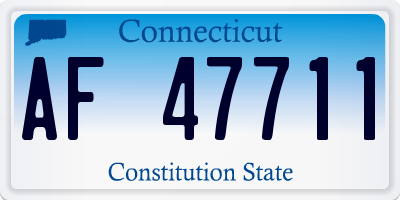 CT license plate AF47711