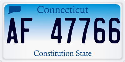CT license plate AF47766