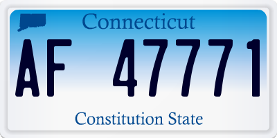 CT license plate AF47771