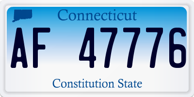 CT license plate AF47776