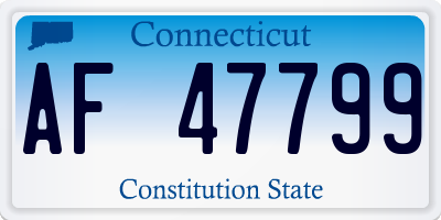 CT license plate AF47799