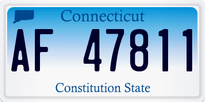 CT license plate AF47811