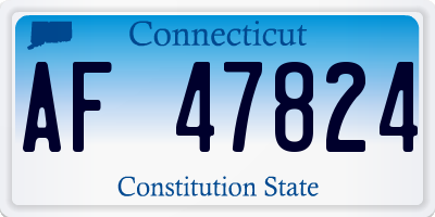 CT license plate AF47824