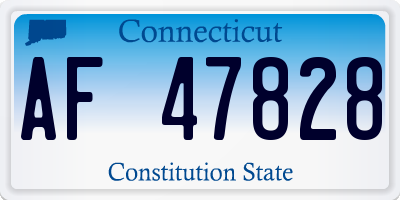 CT license plate AF47828