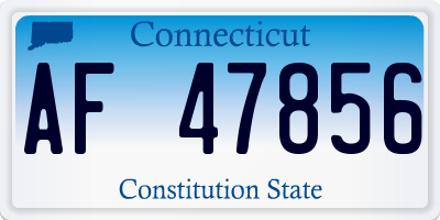 CT license plate AF47856
