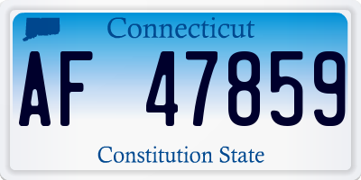 CT license plate AF47859