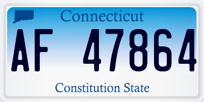 CT license plate AF47864