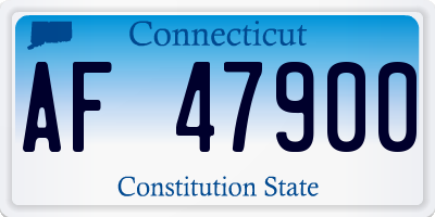 CT license plate AF47900