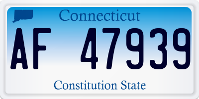 CT license plate AF47939