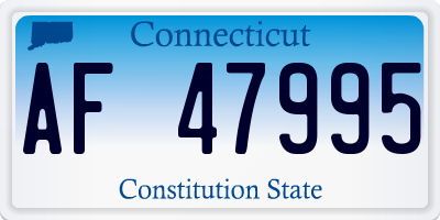 CT license plate AF47995