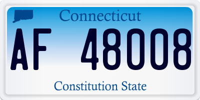 CT license plate AF48008