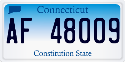 CT license plate AF48009