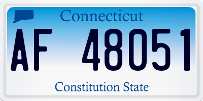 CT license plate AF48051