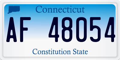 CT license plate AF48054