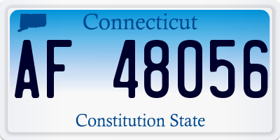 CT license plate AF48056
