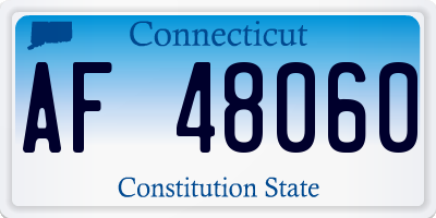 CT license plate AF48060