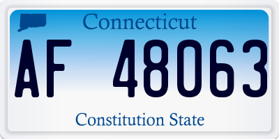 CT license plate AF48063