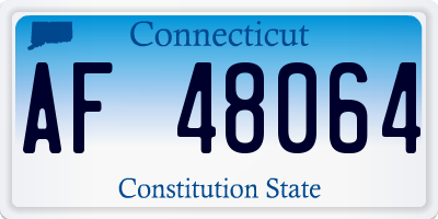 CT license plate AF48064