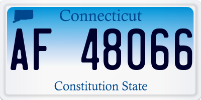 CT license plate AF48066