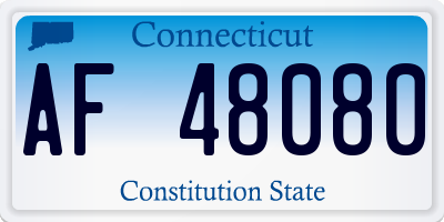 CT license plate AF48080