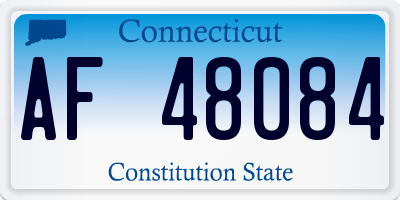 CT license plate AF48084