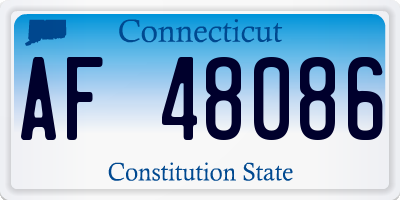 CT license plate AF48086