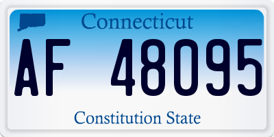 CT license plate AF48095