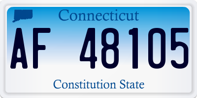 CT license plate AF48105